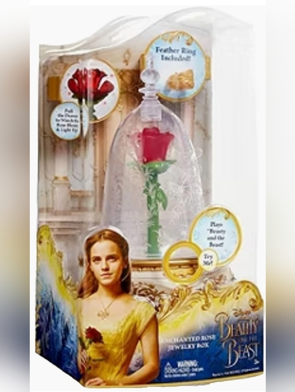 Disney* Beauty and the Beast Enchanted Rose Jewelry Box, That Lights Up & Sings - Picture 6 of 6